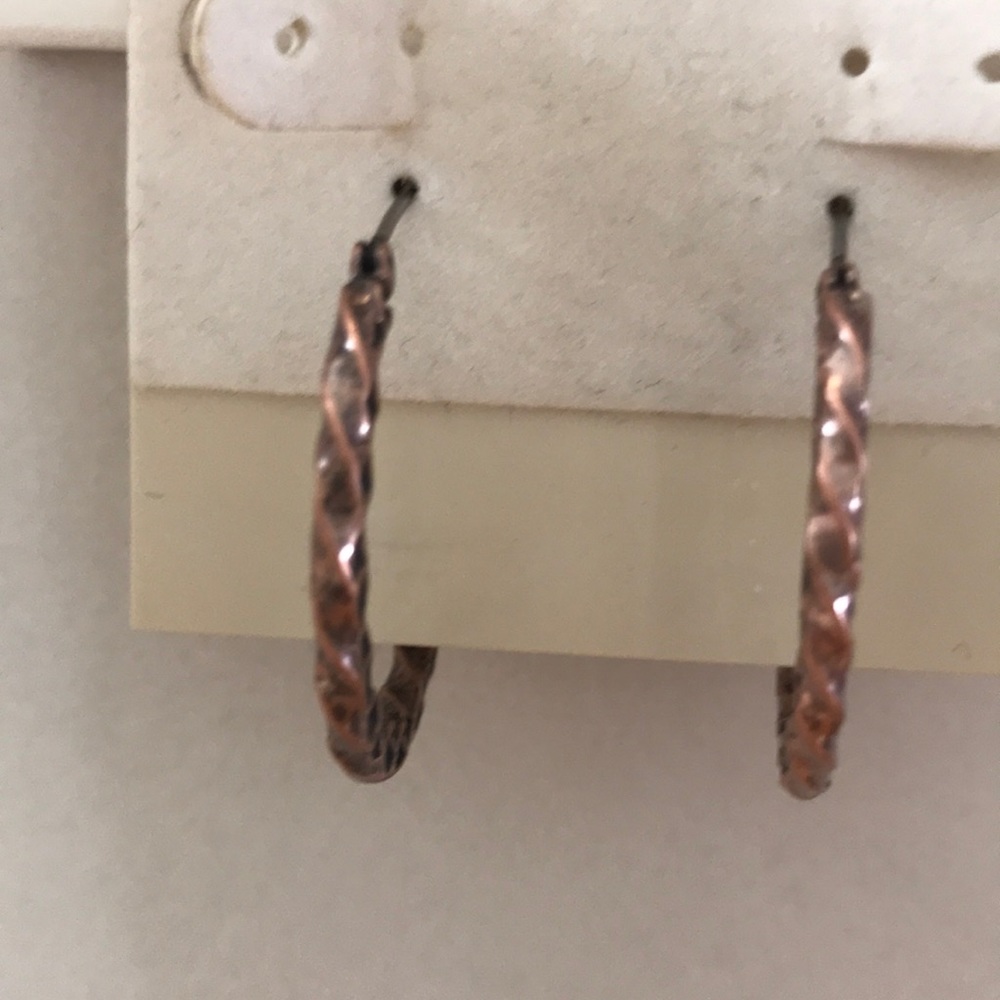 Copper hoop earrings